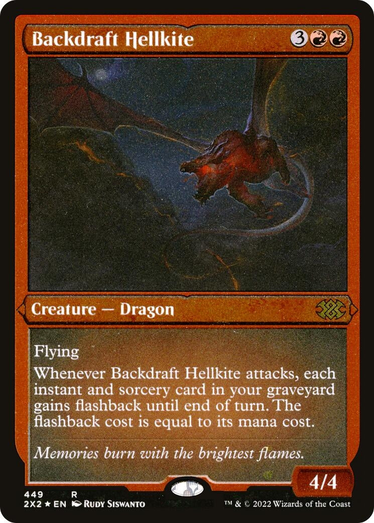 Image for Backdraft Hellkite (Foil Etched) (449) [Double Masters 2022] - Magic: The Gathering