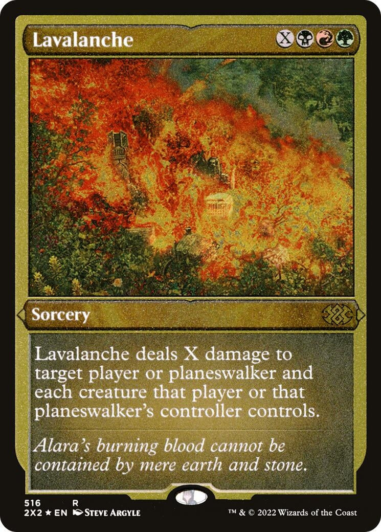 Image for Lavalanche (Foil Etched) (516) [Double Masters 2022] - Magic: The Gathering