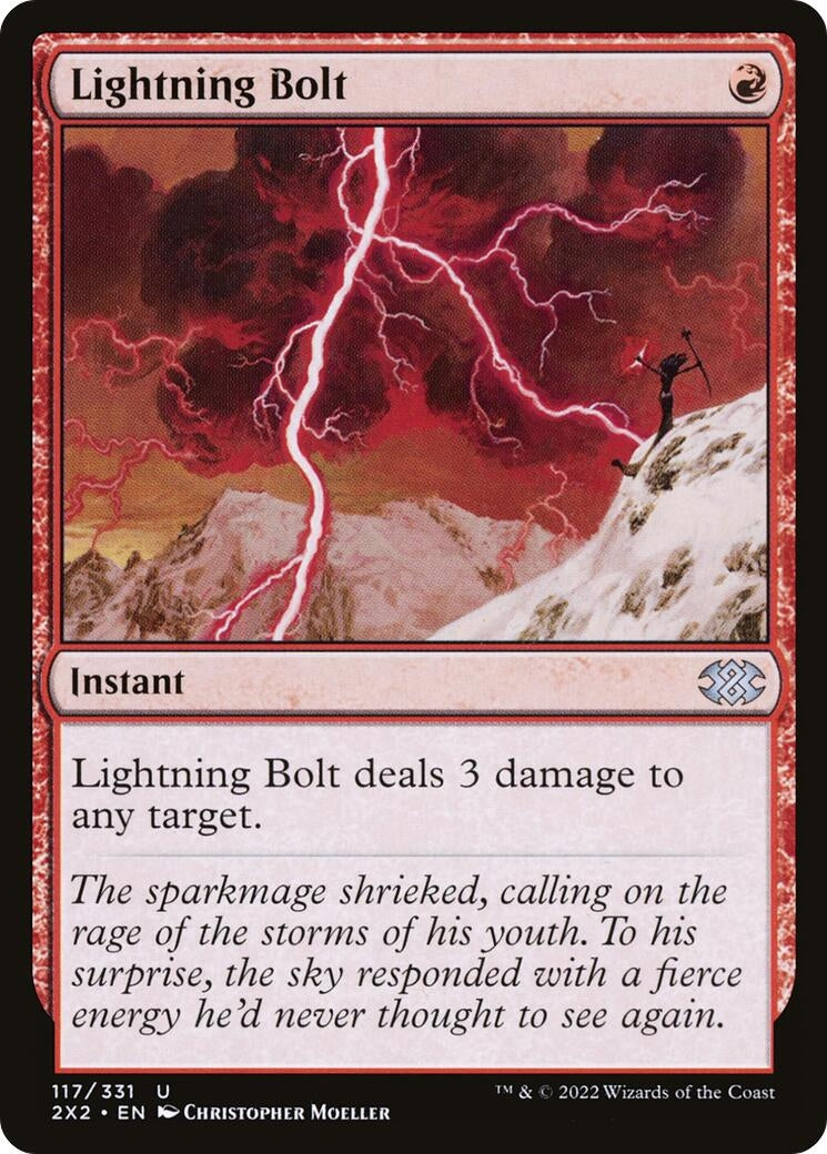 Image for Lightning Bolt (117) [Double Masters 2022] - Magic: The Gathering