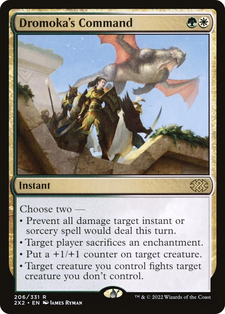 Image for Dromoka's Command (206) [Double Masters 2022] - Magic: The Gathering
