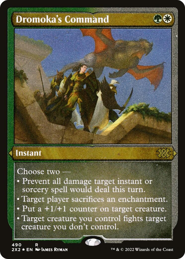 Image for Dromoka's Command (Foil Etched) (490) [Double Masters 2022] - Magic: The Gathering