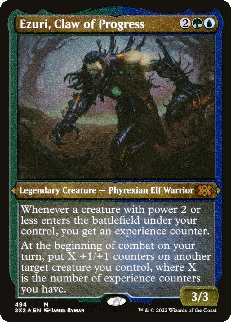 Image for Ezuri, Claw of Progress (Foil Etched) (494) [Double Masters 2022] - Magic: The Gathering