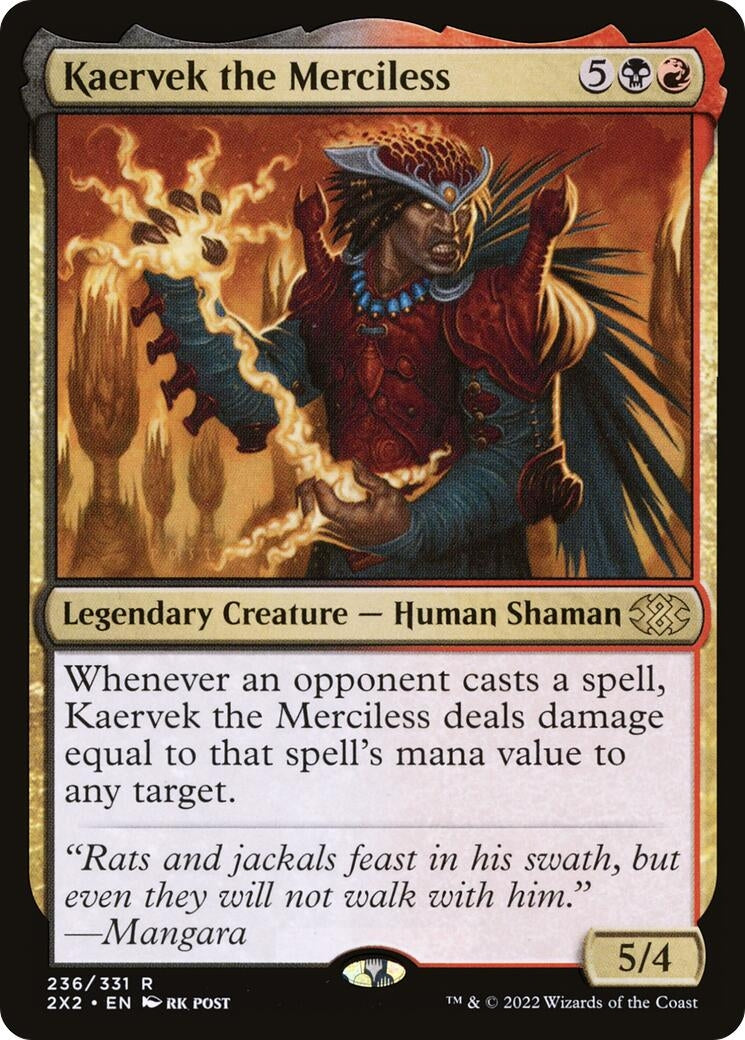 Image for Kaervek the Merciless (236) [Double Masters 2022] - Magic: The Gathering