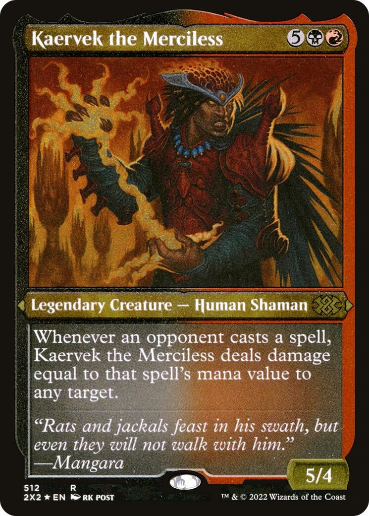 Image for Kaervek the Merciless (Foil Etched) (512) [Double Masters 2022] - Magic: The Gathering