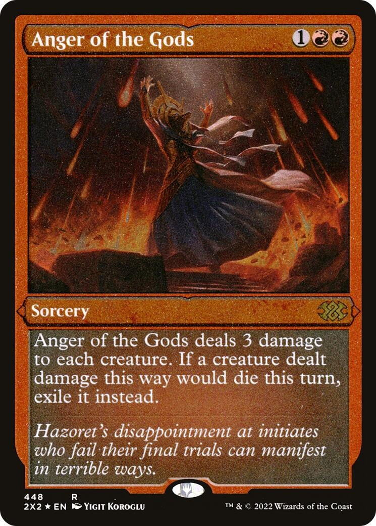 Image for Anger of the Gods (Foil Etched) (448) [Double Masters 2022] - Magic: The Gathering