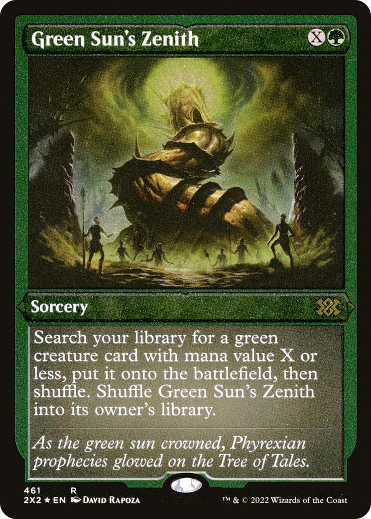 Green Sun's Zenith (Foil Etched) (461) [Double Masters 2022]