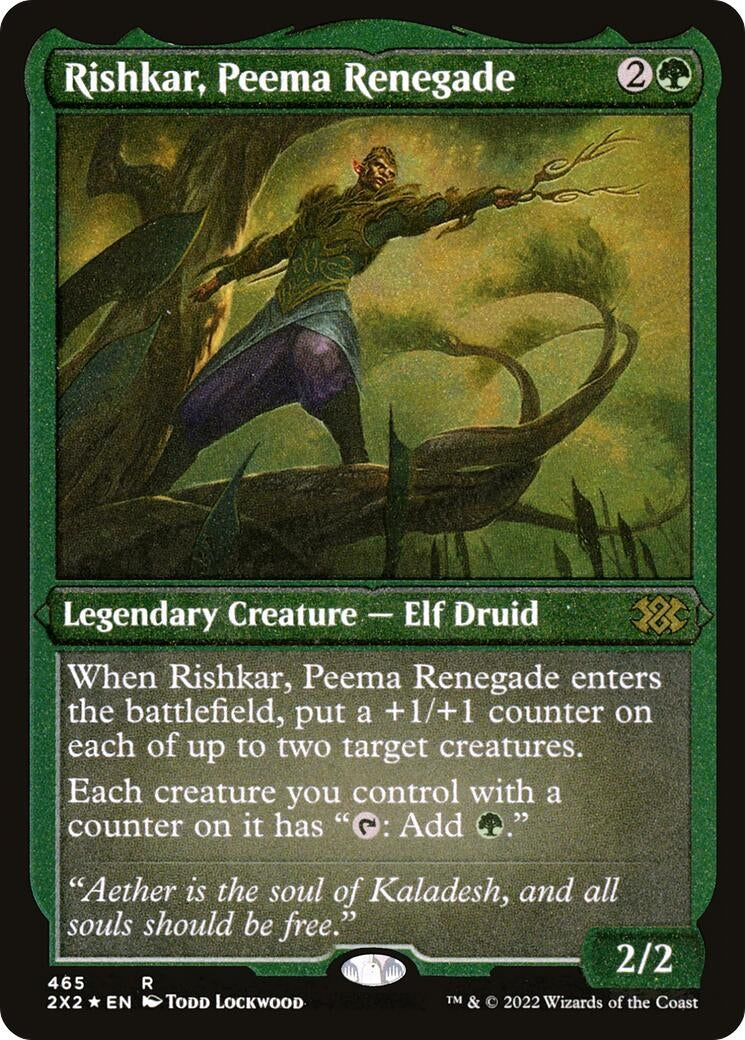 Image for Rishkar, Peema Renegade (Foil Etched) (465) [Double Masters 2022] - Magic: The Gathering