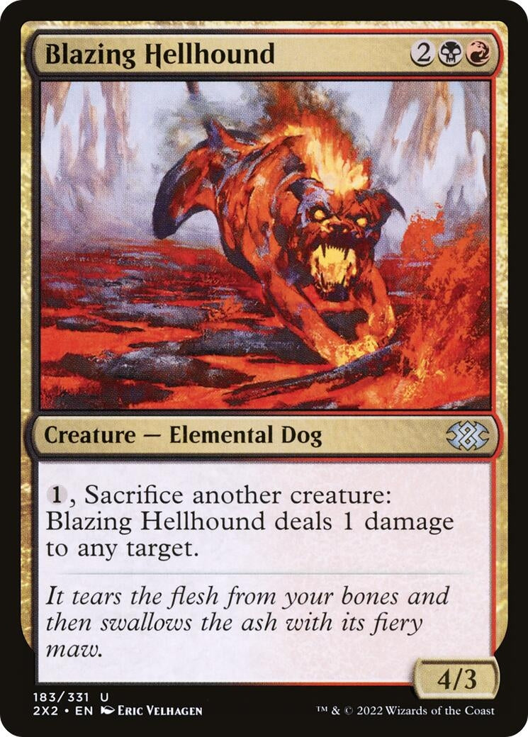 Image for Blazing Hellhound (183) [Double Masters 2022] - Magic: The Gathering