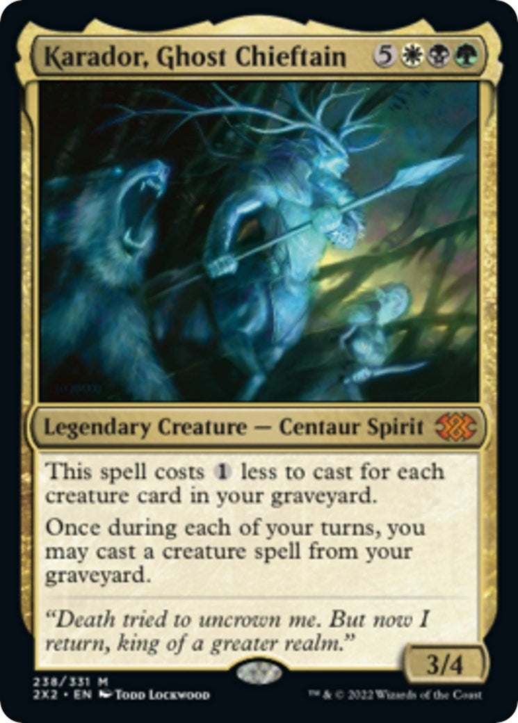 Image for Karador, Ghost Chieftain (238) [Double Masters 2022] - Magic: The Gathering