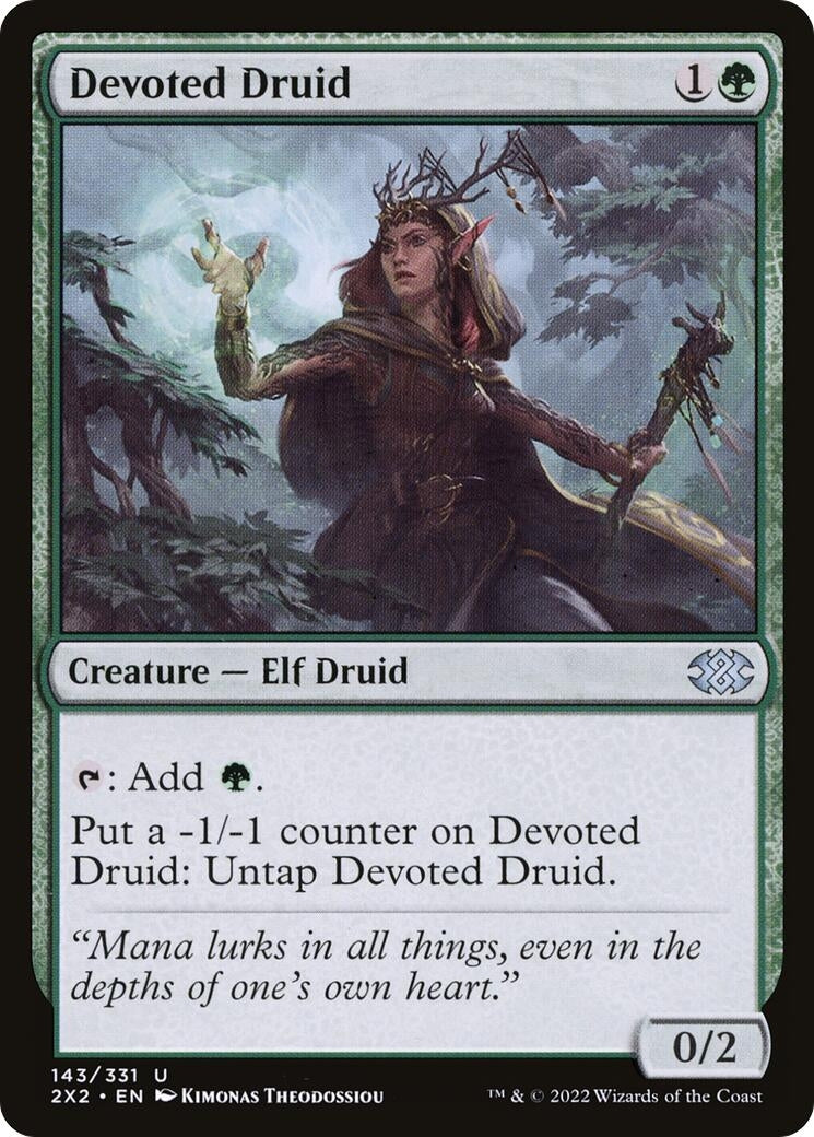 Image for Devoted Druid (143) [Double Masters 2022] - Magic: The Gathering
