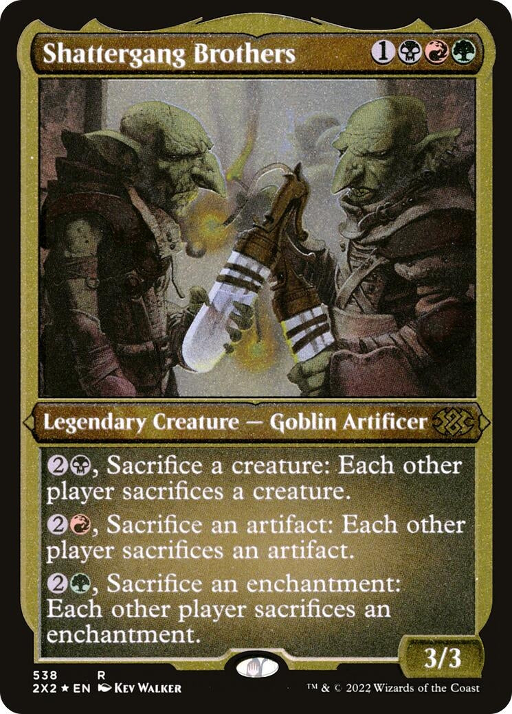 Image for Shattergang Brothers (Foil Etched) (538) [Double Masters 2022] - Magic: The Gathering