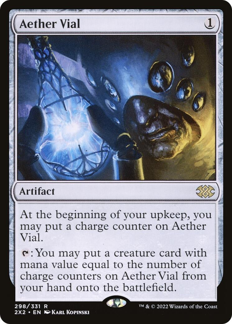 Image for Aether Vial (298) [Double Masters 2022] - Magic: The Gathering