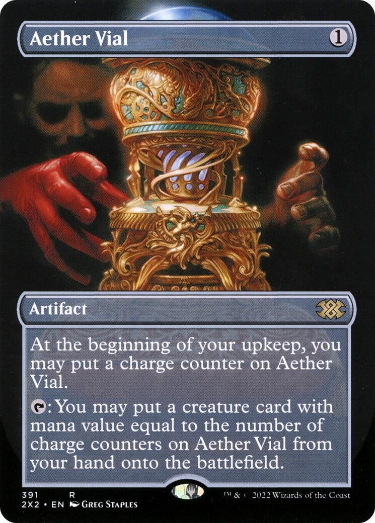 Image for Aether Vial (Borderless) (391) [Double Masters 2022] - Magic: The Gathering