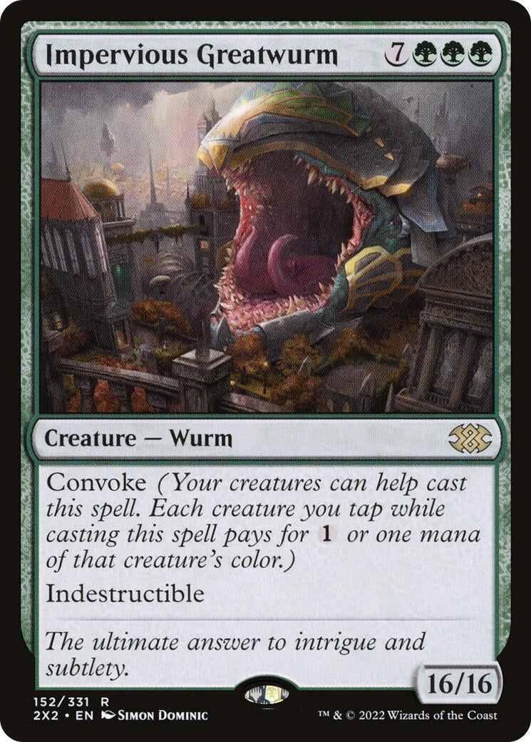 Image for Impervious Greatwurm (152) [Double Masters 2022] - Magic: The Gathering