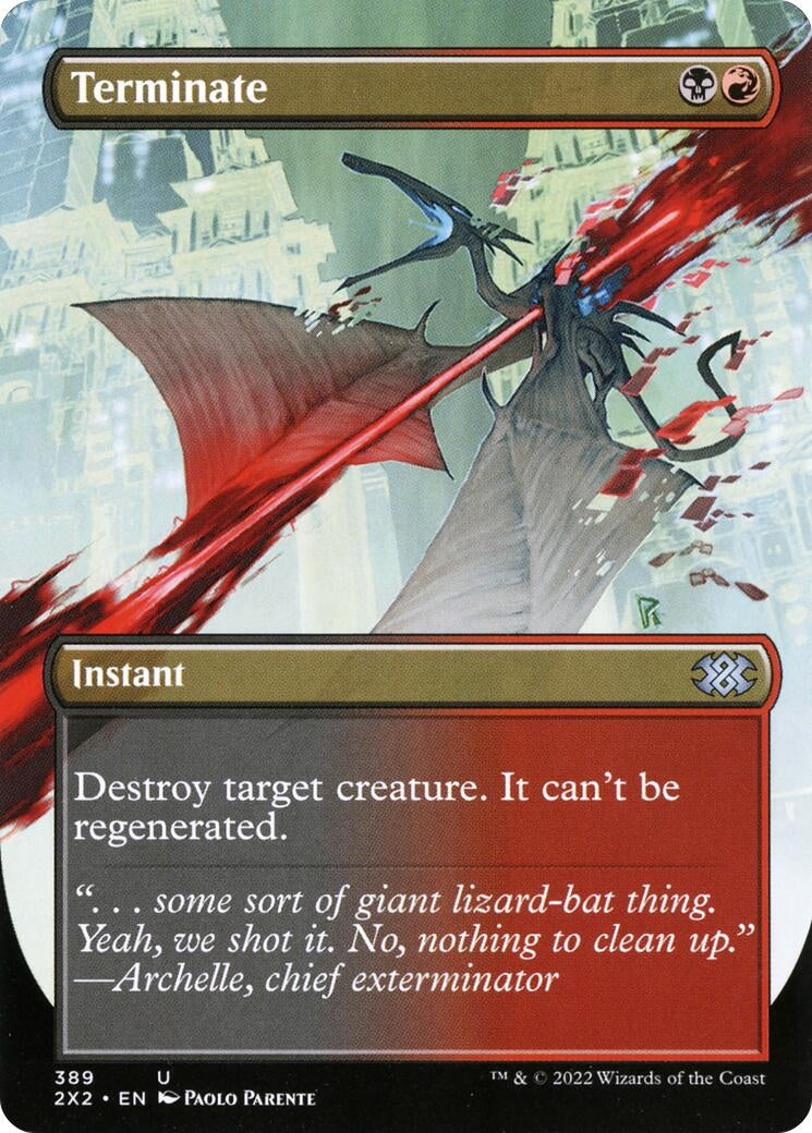 Image for Terminate (Borderless) (389) [Double Masters 2022] - Magic: The Gathering