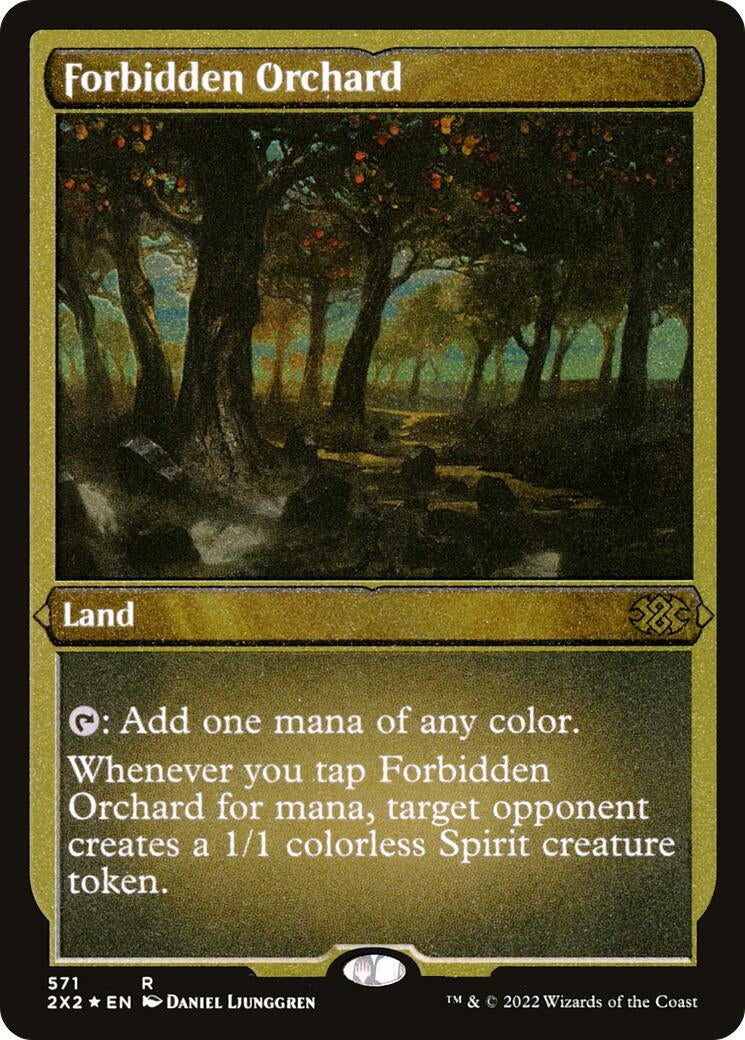 Image for Forbidden Orchard (Foil Etched) (571) [Double Masters 2022] - Magic: The Gathering