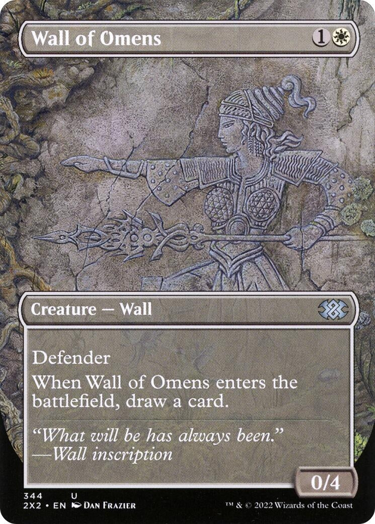 Image for Wall of Omens (Borderless) (344) [Double Masters 2022] - Magic: The Gathering