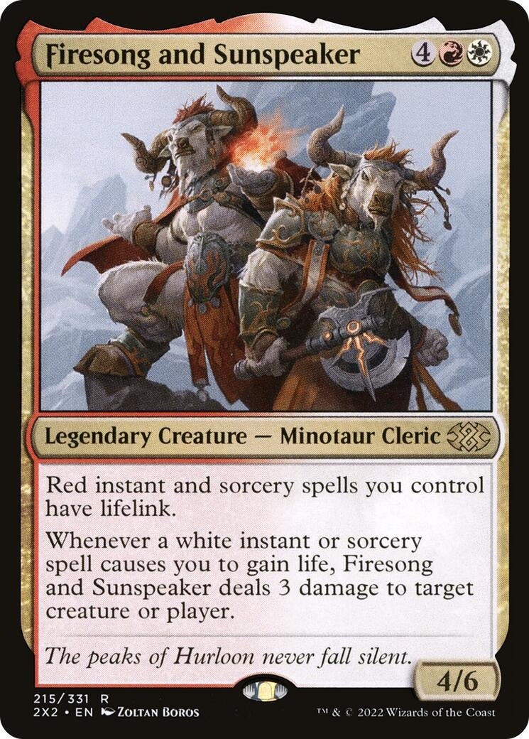 Image for Firesong and Sunspeaker (215) [Double Masters 2022] - Magic: The Gathering