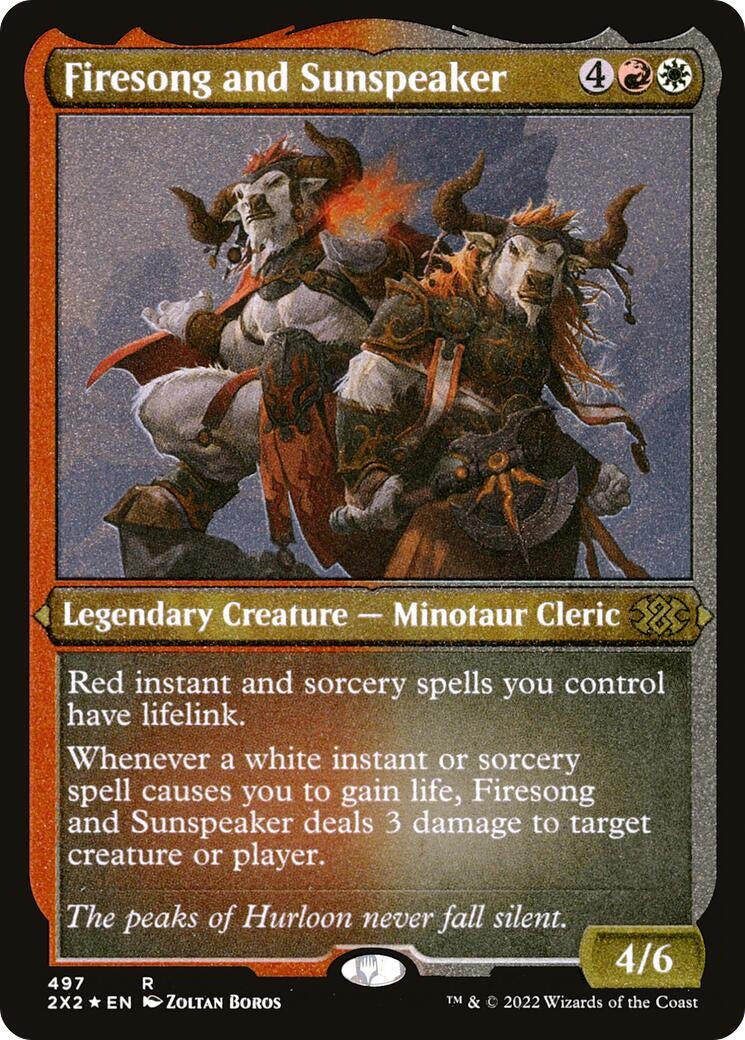 Image for Firesong and Sunspeaker (Foil Etched) (497) [Double Masters 2022] - Magic: The Gathering