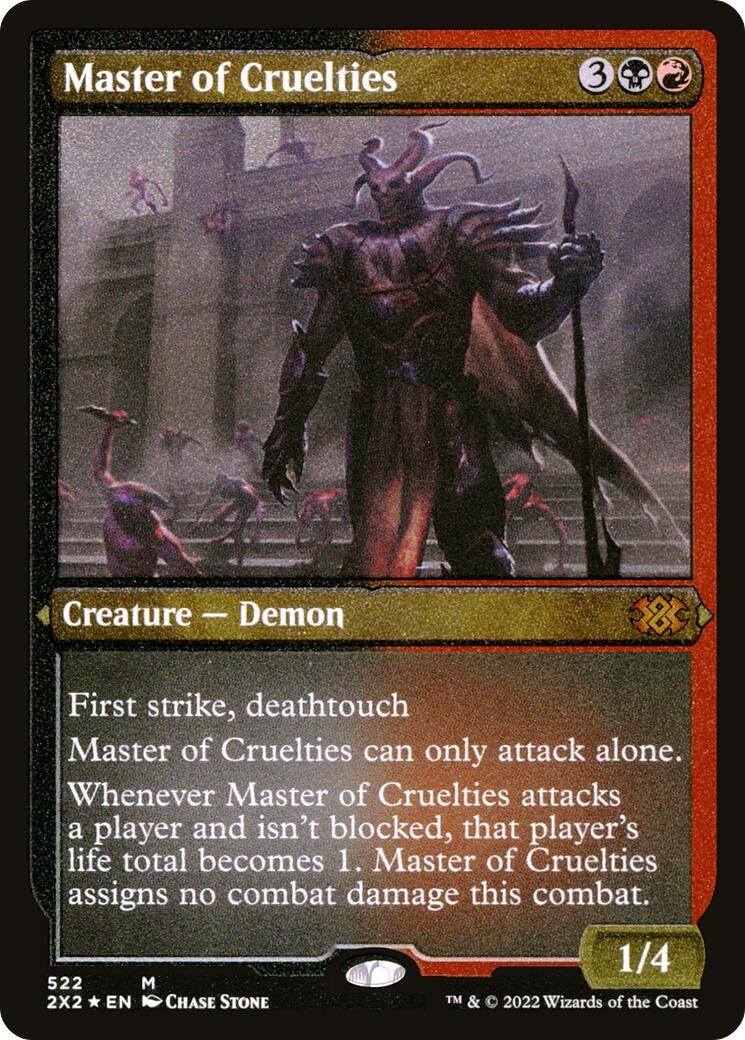 Image for Master of Cruelties (Foil Etched) (522) [Double Masters 2022] - Magic: The Gathering
