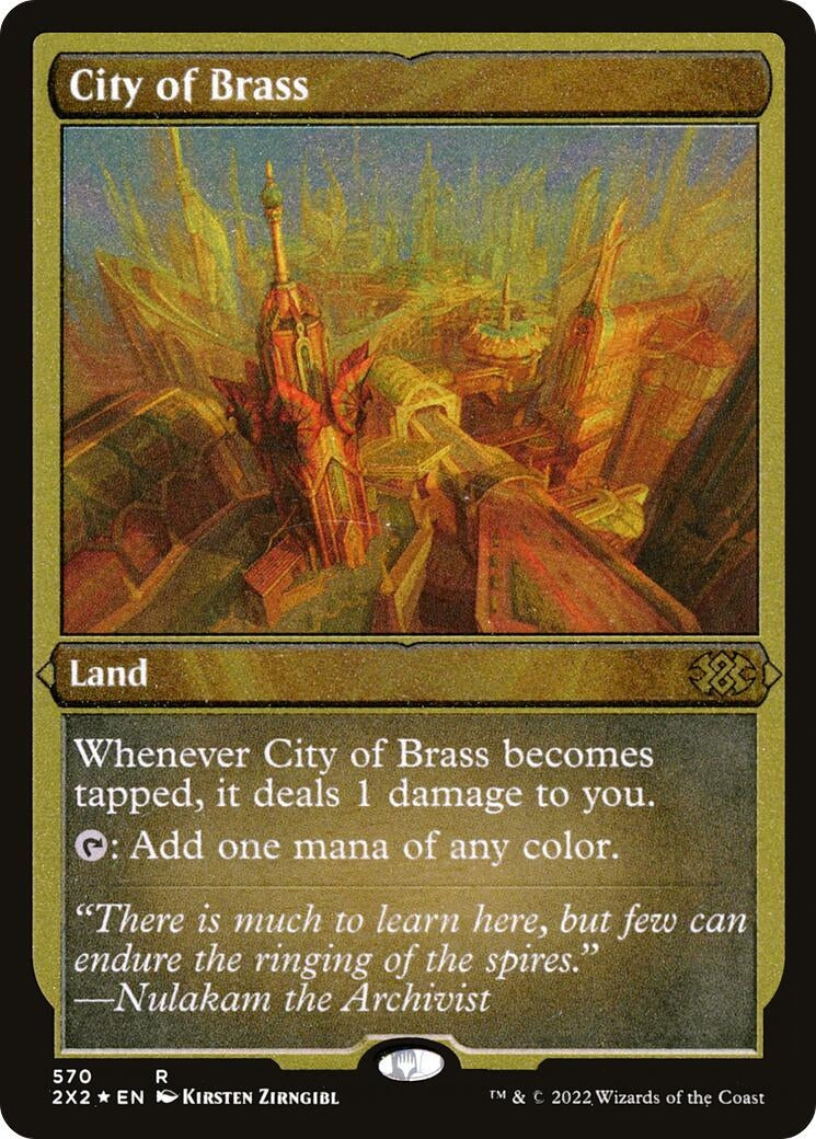 Image for City of Brass (Foil Etched) (570) [Double Masters 2022] - Magic: The Gathering