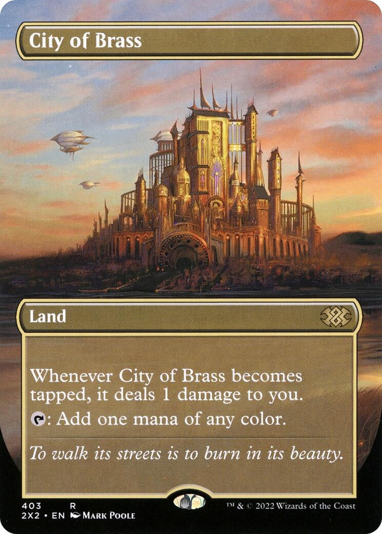 Image for City of Brass (Borderless) (403) [Double Masters 2022] - Magic: The Gathering