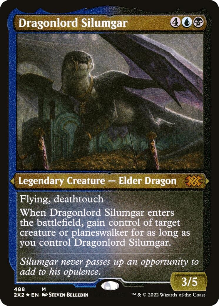 Image for Dragonlord Silumgar (Foil Etched) (488) [Double Masters 2022] - Magic: The Gathering