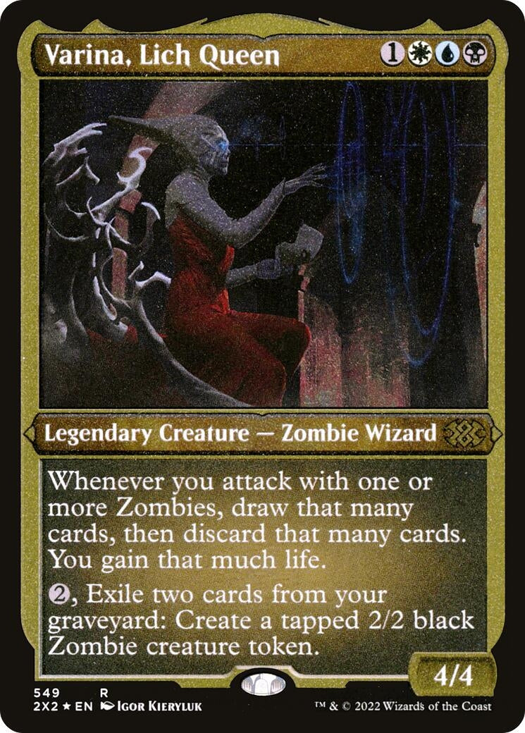 Image for Varina, Lich Queen (Foil Etched) (549) [Double Masters 2022] - Magic: The Gathering