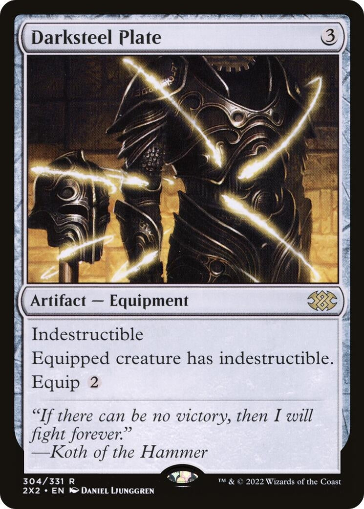 Image for Darksteel Plate (304) [Double Masters 2022] - Magic: The Gathering