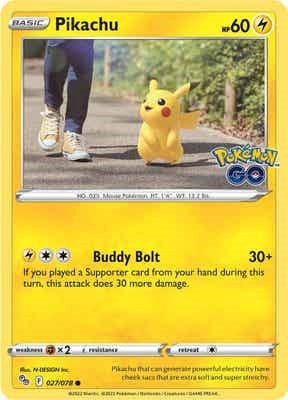 Image for Pikachu (27) (027/078) [Pokemon GO] - Pokemon