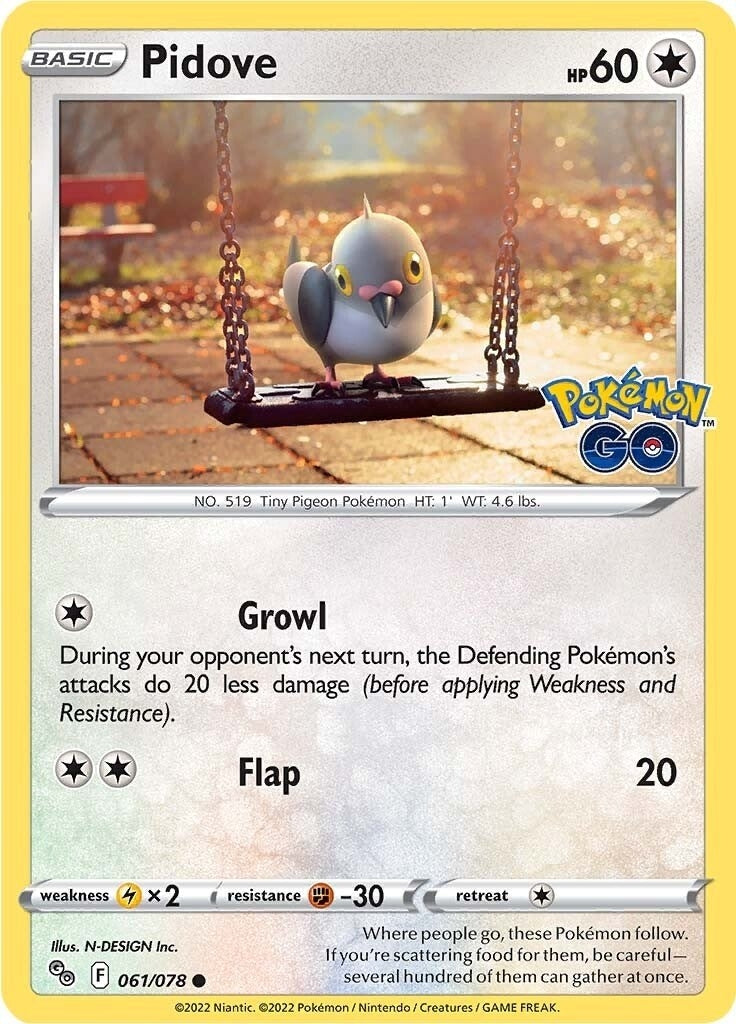 Image for Pidove (061/078) [Pokemon GO] - Pokemon