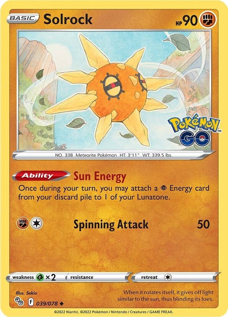 Image for Solrock (039/078) [Pokemon GO] - Pokemon