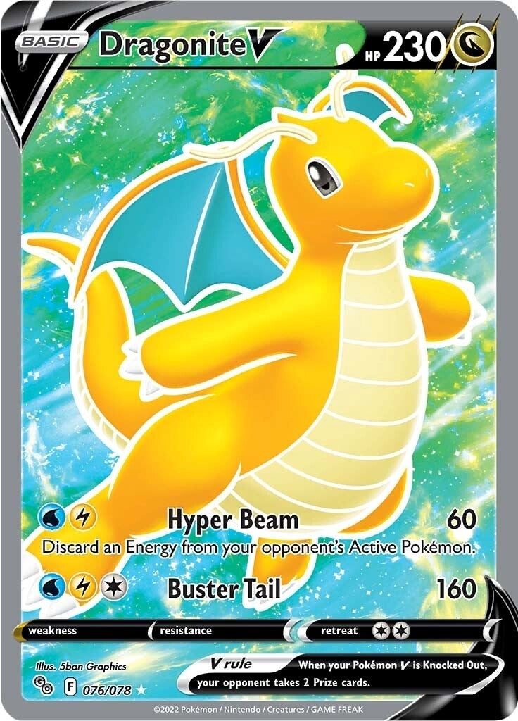 Image for Dragonite V (Full Art) (076/078) [Pokemon GO] - Pokemon