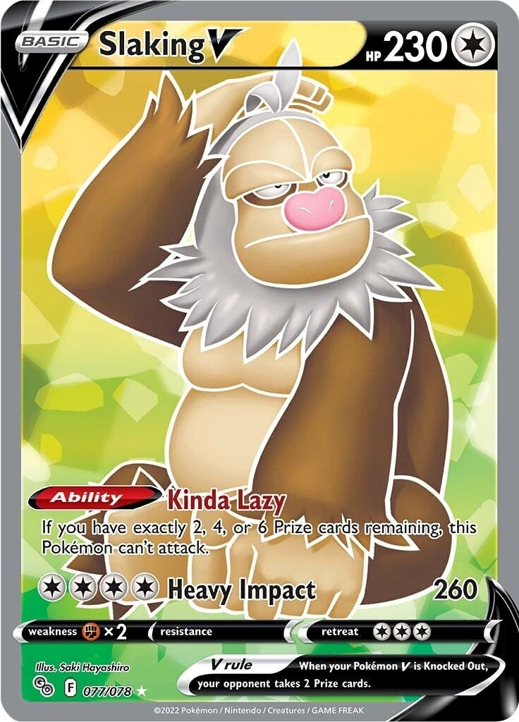 Image for Slaking V (Full Art) (077/078) [Pokemon GO] - Pokemon