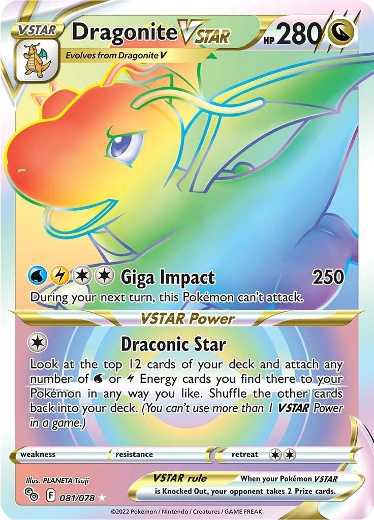 Image for Dragonite VSTAR (Secret) (081/078) [Pokemon GO] - Pokemon