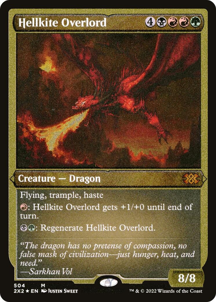 Image for Hellkite Overlord (Foil Etched) (504) [Double Masters 2022] - Magic: The Gathering