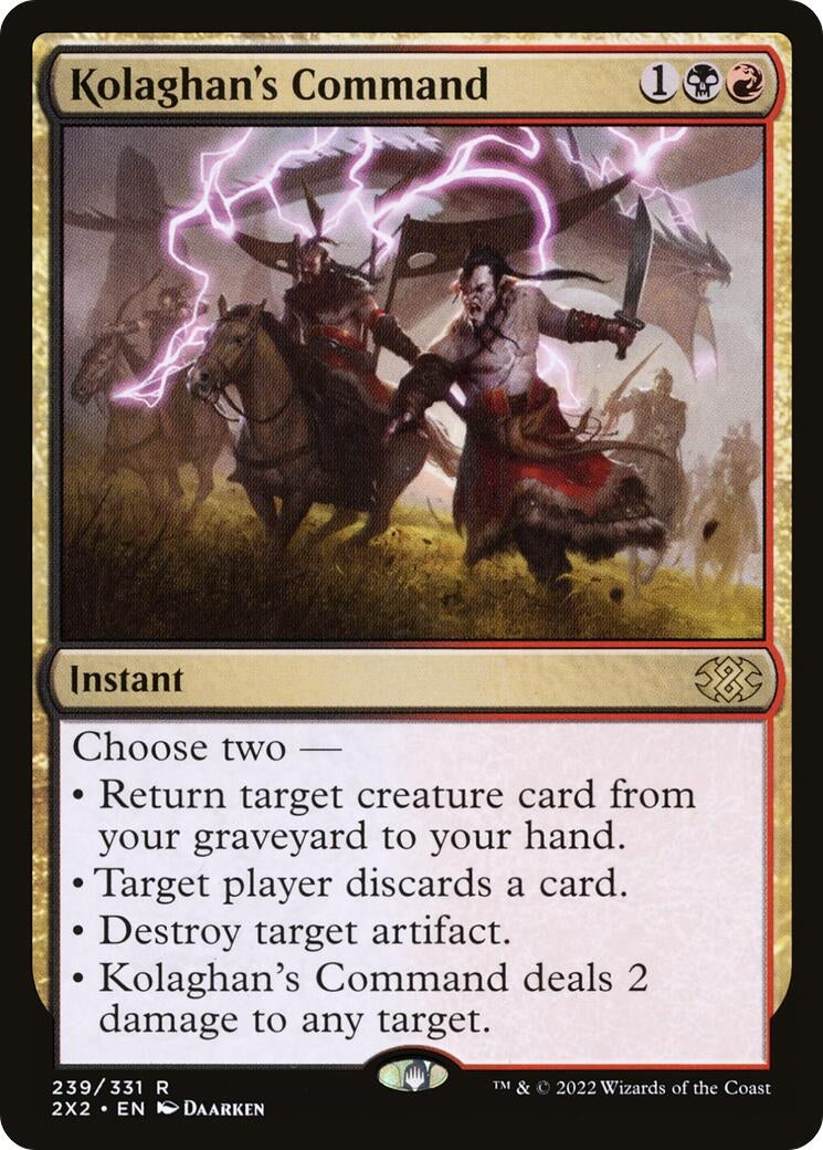 Image for Kolaghan's Command (239) [Double Masters 2022] - Magic: The Gathering