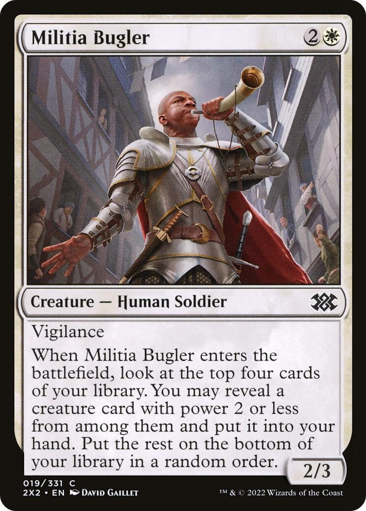 Image for Militia Bugler (19) [Double Masters 2022] - Magic: The Gathering