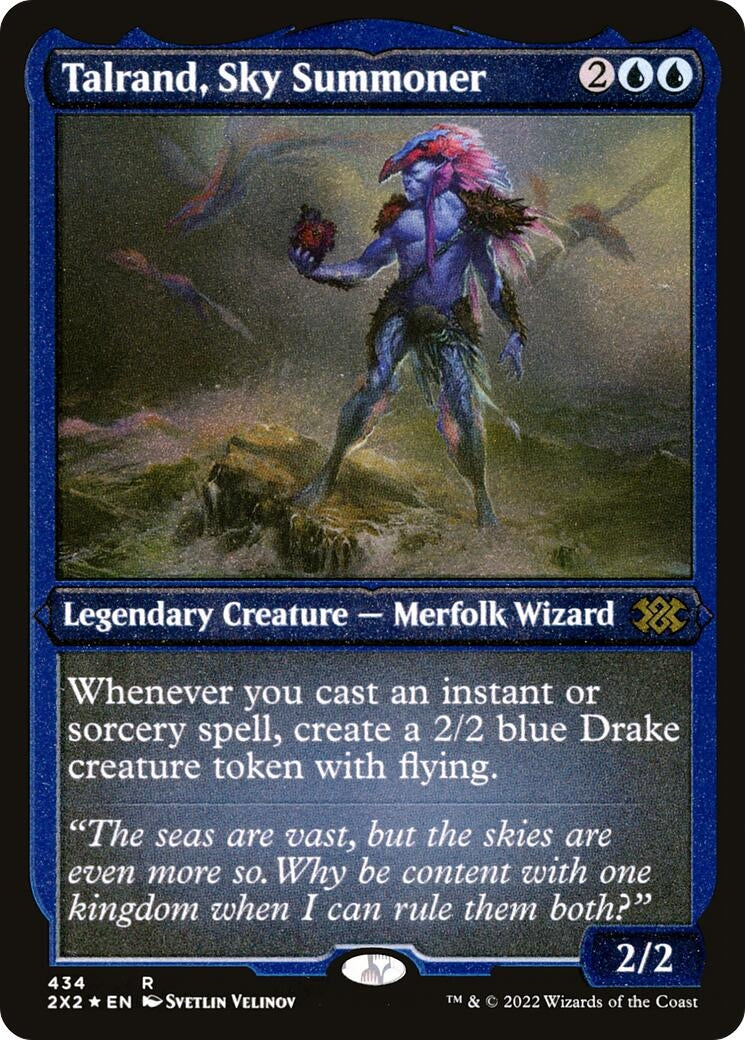 Image for Talrand, Sky Summoner (Foil Etched) (434) [Double Masters 2022] - Magic: The Gathering