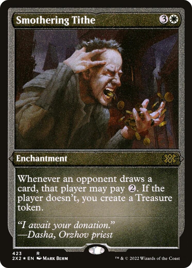 Image for Smothering Tithe (Foil Etched) (423) [Double Masters 2022] - Magic: The Gathering