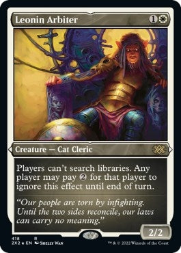 Image for Leonin Arbiter (Foil Etched) (418) [Double Masters 2022] - Magic: The Gathering