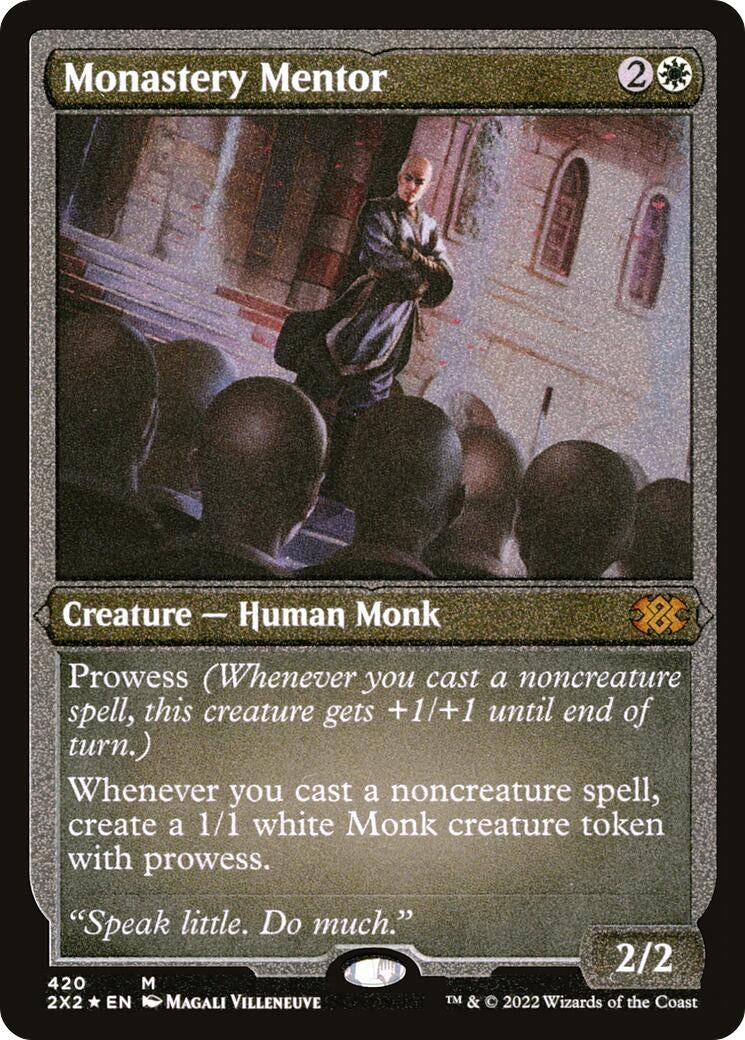 Image for Monastery Mentor (Foil Etched) (420) [Double Masters 2022] - Magic: The Gathering