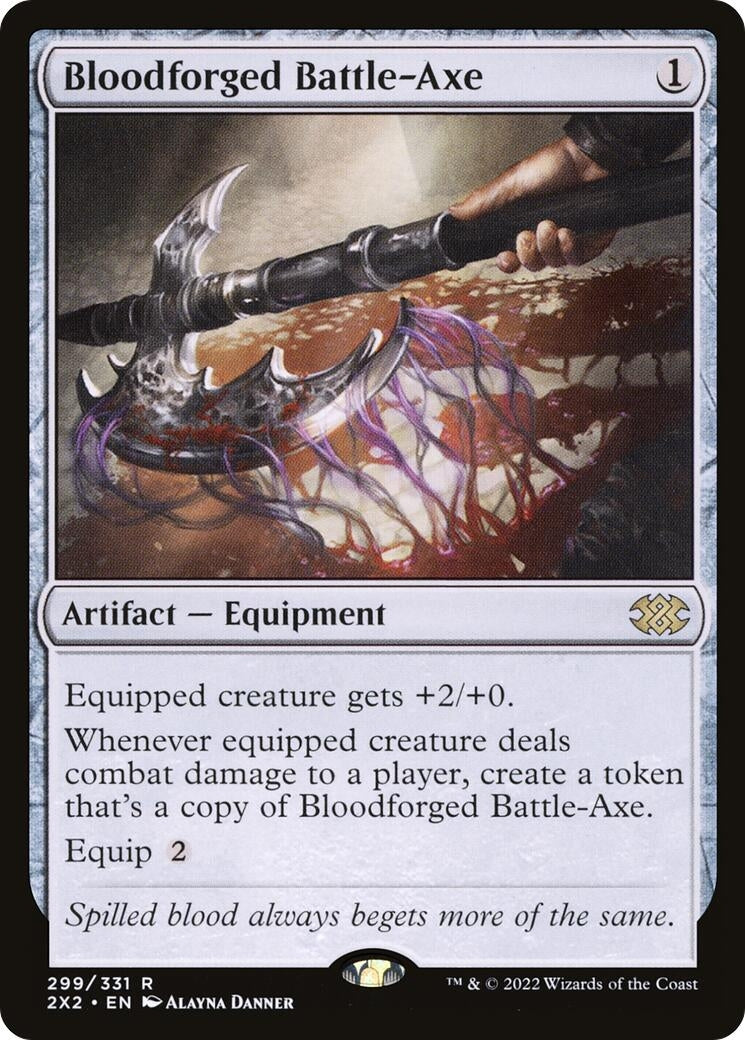 Bloodforged Battle-Axe (299) [Double Masters 2022]