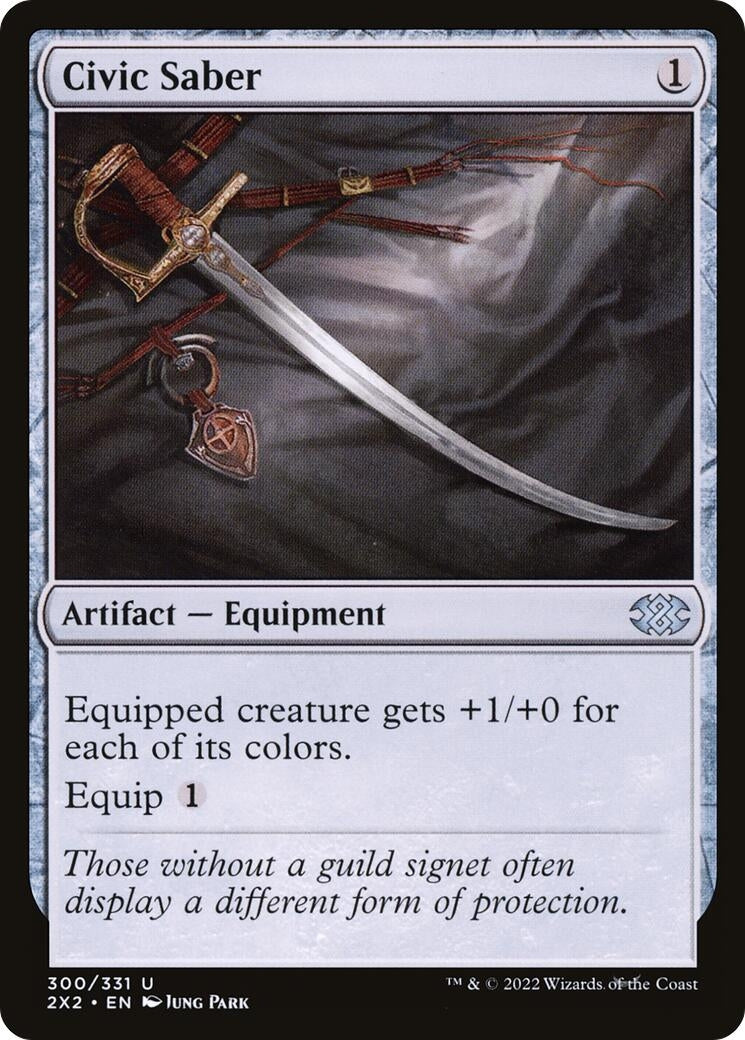 Image for Civic Saber (300) [Double Masters 2022] - Magic: The Gathering