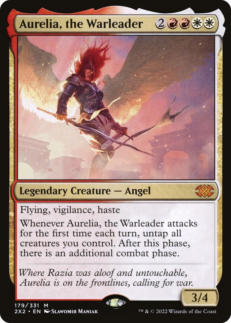 Image for Aurelia, the Warleader (179) [Double Masters 2022] - Magic: The Gathering