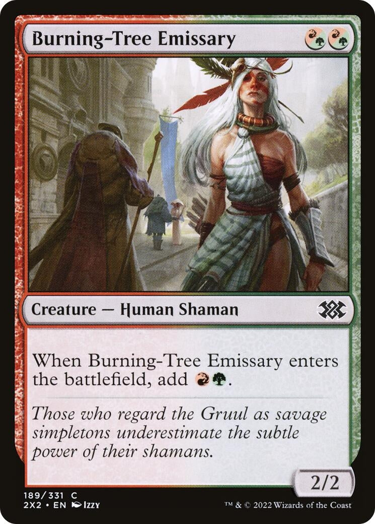 Image for Burning-Tree Emissary (189) [Double Masters 2022] - Magic: The Gathering