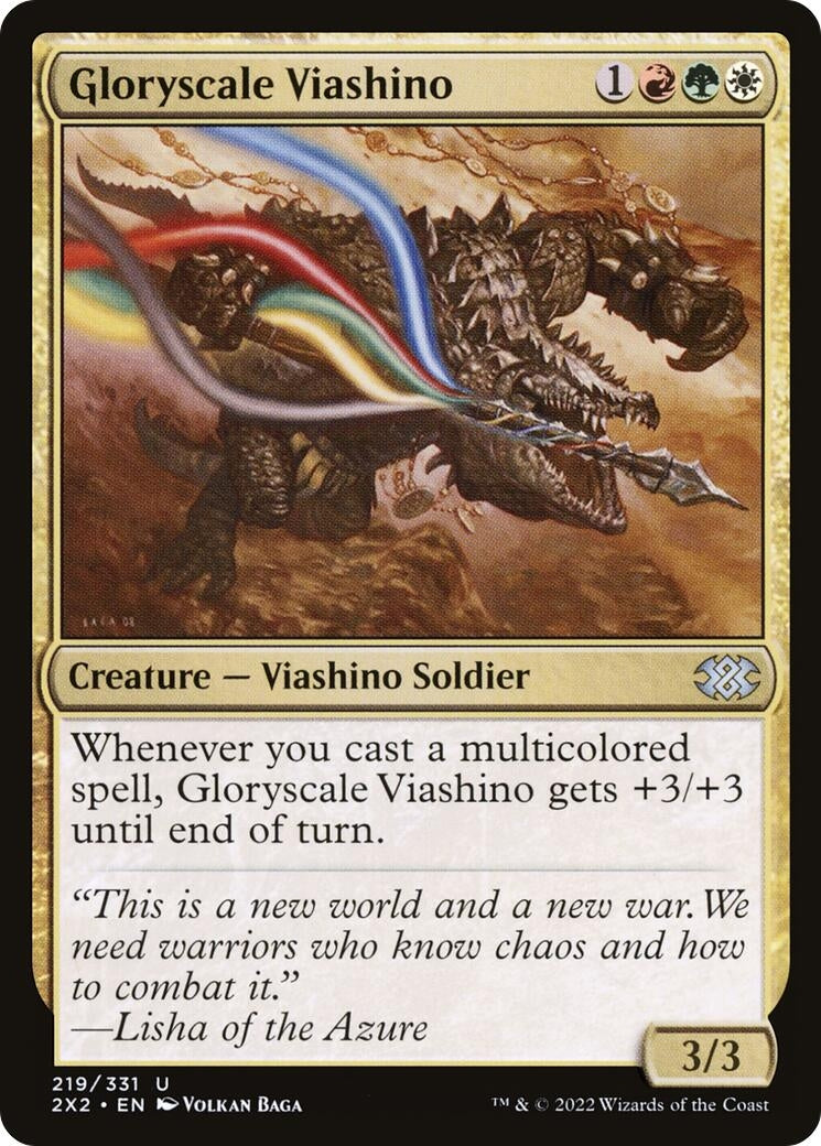 Image for Gloryscale Viashino (219) [Double Masters 2022] - Magic: The Gathering