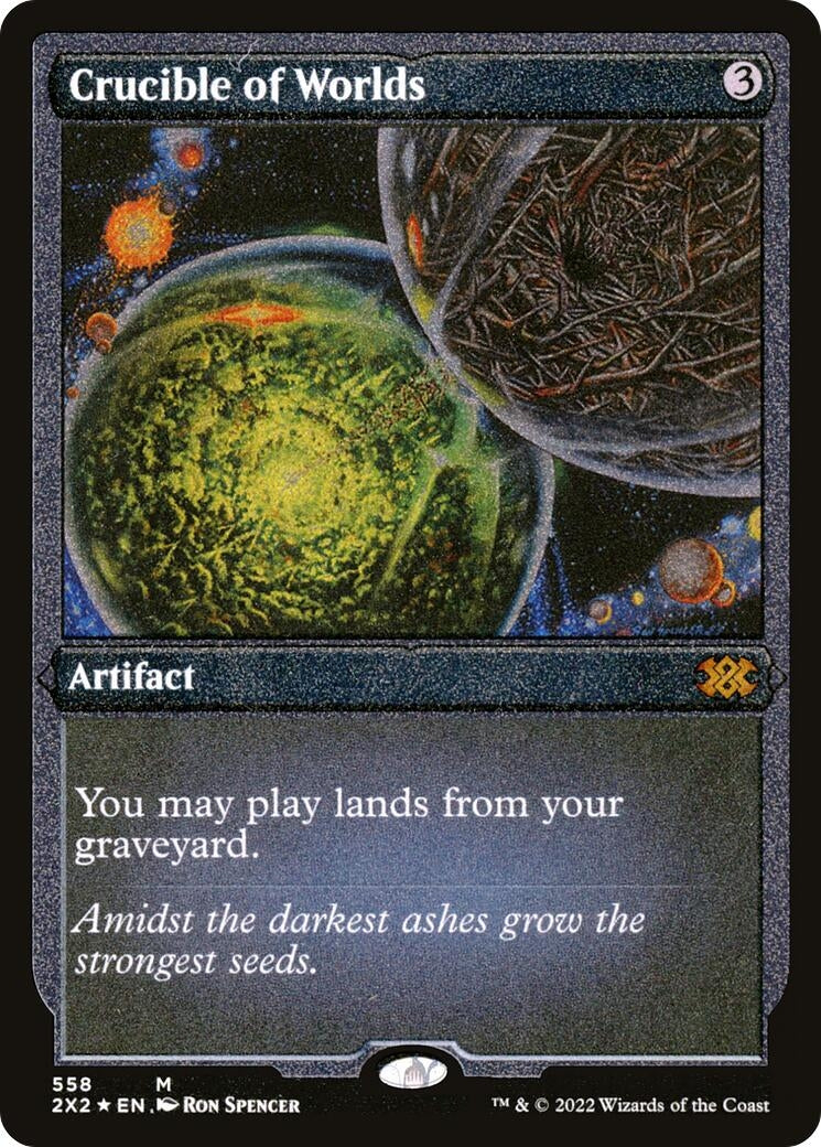 Image for Crucible of Worlds (Foil Etched) (558) [Double Masters 2022] - Magic: The Gathering