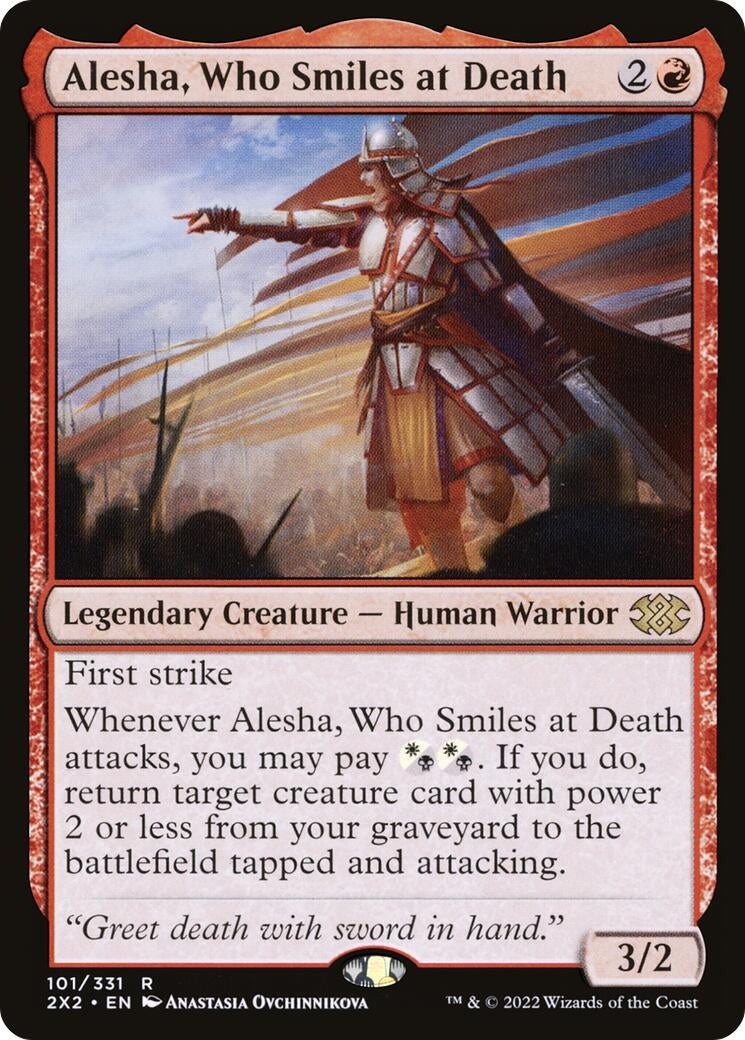 Image for Alesha, Who Smiles at Death (101) [Double Masters 2022] - Magic: The Gathering