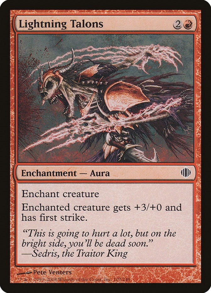 Image for Lightning Talons (107) [Shards of Alara] - Magic: The Gathering
